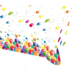 Nappe de fête motif ballon, 120 x 180 cm (plastique)