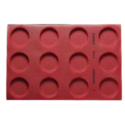 Silicone baking mat perforated round 12 shapes Ø 10 cm