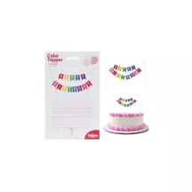 Cake topper "Happy Birthday" multicolore