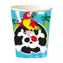 Pirate party cup, 250 ml, 8 pieces