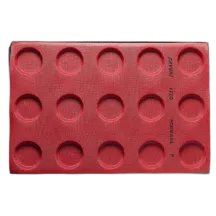 Tappetino in silicone perforato rotondo Ø 6,5 cm, 24 forme