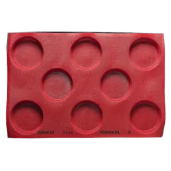 Tapis de cuisson en silicone perforé rond 8 formes Ø 12 cm
