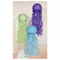 Mermaid Wishes paper lanterns, 3-piece set