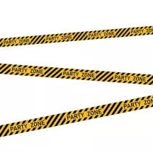 Yellow party barrier tape