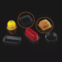 Barquettes à pâtisserie carrées, biodégradables, 2000 pièces