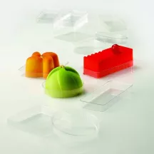 Barquettes à pâtisserie carrées, biodégradables, 2000 pièces