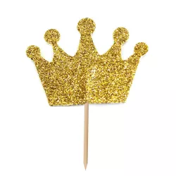 Topper per cupcake corona, 12 pezzi