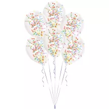 Ballons confettis, lot de 6