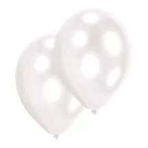 Pearl White latex balloons, pack of 50, Ø 27.5 cm