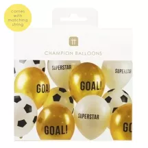Partyballons Fussball, 12 Stück