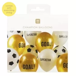 Partyballons Fussball, 12 Stück