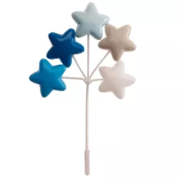 Cake Topper "Etoiles bleues" en PVC
