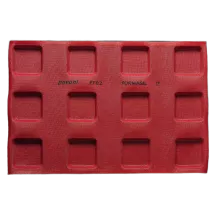Tapis de cuisson en silicone perforé carré 8.5 cm, 12 pièces