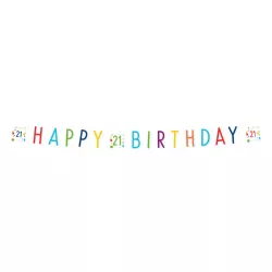 Ghirlanda di compleanno 21° compleanno, 180 x 13,8 cm
