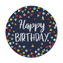 Happy Birthday Party paper plates Ø 23 cm - set of 8