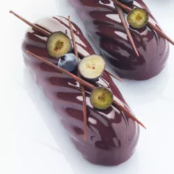 Silikonform Eclair Twist, 12 x 4 cm 5er Form