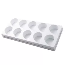 Patisserie Form Komma, Schale mit 2 Formen à 5 Mulden