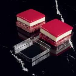 Patisserie-Schalen Quadrat, biologisch abbaubar, 2400 Stück