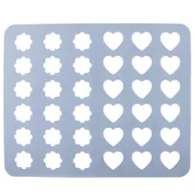 Tapis en silicone cœur et fleur