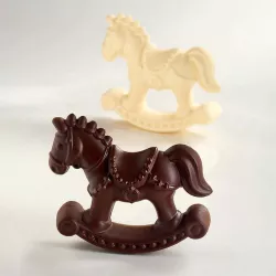Moule à chocolat Cheval à bascule, 2 pièces
