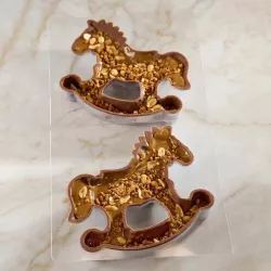 Moule à chocolat Cheval à bascule, 2 pièces