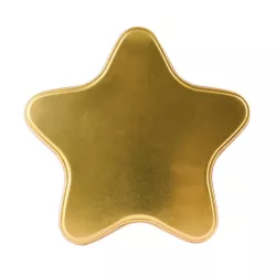 Boîte à biscuits étoile or, 182 x 175 x 40 mm