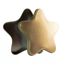 Boîte à biscuits étoile or, 182 x 175 x 40 mm
