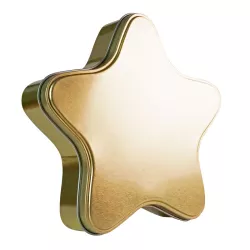 Boîte à biscuits étoile or, 182 x 175 x 40 mm