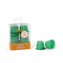 35 grüne Mini Rüschen Cupcake-Förmchen