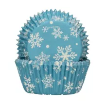 48 snowflake cupcake cases