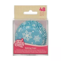 48 snowflake cupcake cases