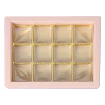 Scatola per praline rosa per 12 praline