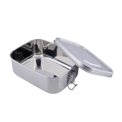 Stainless steel lunch box 165 x 128 x 57 mm