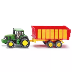 Tracteur avec remorque d'ensilage - Cake Topper & Véhicule jouet