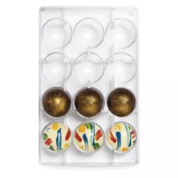 Moule à chocolat demi-sphère Ø 5 cm, 12 pièces