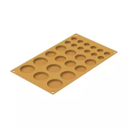 Dessert mold circle made of silicone, 3 pieces