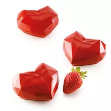 Stampo in silicone Cuore Diamante, 6 pezzi