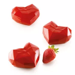 Moule en silicone Cœur Diamant, 6 pièces