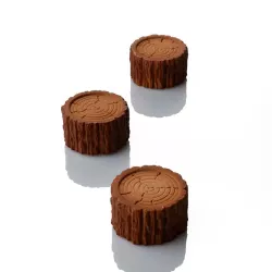 Silicone mold tree trunk, Ø 7 cm, 12 pieces