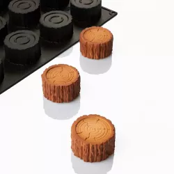 Silicone mold tree trunk, Ø 7 cm, 12 pieces