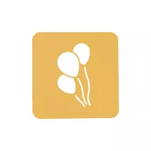 Silicone stencil balloons, 2 pieces