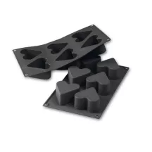 Silicone mold heart Ø 6.5 cm, 6 pieces