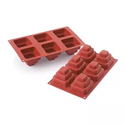 Stampo in silicone Mini Cake Quadrato, 6 pezzi