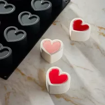 Stampo in silicone per pasticceria Cuori Eros, 15 pezzi