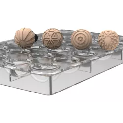 Silicone stamp set for chocolates, 5 pieces