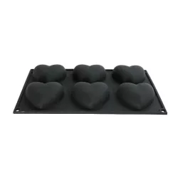 Stampo in silicone Cuore Modern, 6 cuori