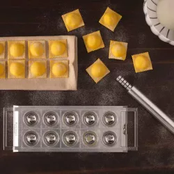 Ravioli-Form rund 5 cm, 10 Ravioli