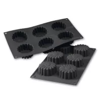 Silicone baking mold daisies Ø 7 cm, 6 pieces