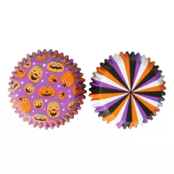 Halloween muffin cups pumpkin party, 60 pieces