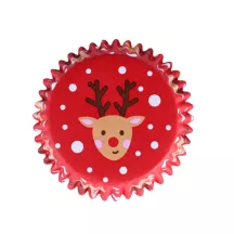 Santa & Rudolph cupcake cases, 60 pieces